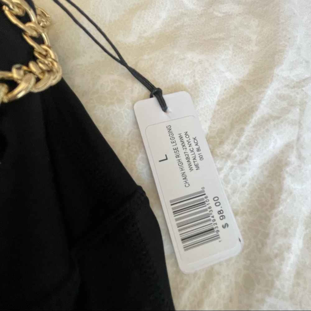 Chain High Rise Metallic Leggings - Picture 5 of 6
